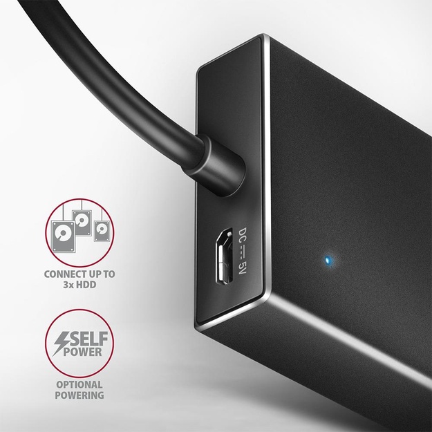 I/O HUB USB-C 7PORT FLAT/0.3M HUE-F7C AXAGON