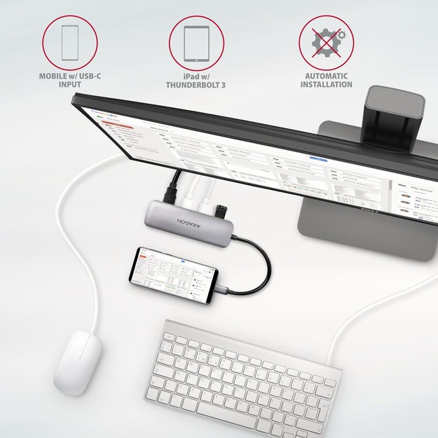 I/O HUB USB-C 5IN1/0.2M HMC-HCR3A AXAGON