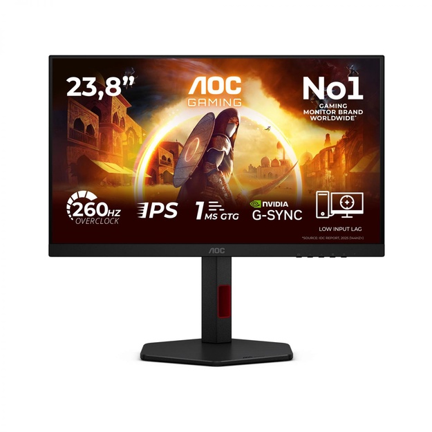 AOC 24G4ZR Gaming 23.8inch 16:9 Fast IPS 260Hz 1920x1080 HAS 130mm 2xHDMI 2.0 DP 1.4