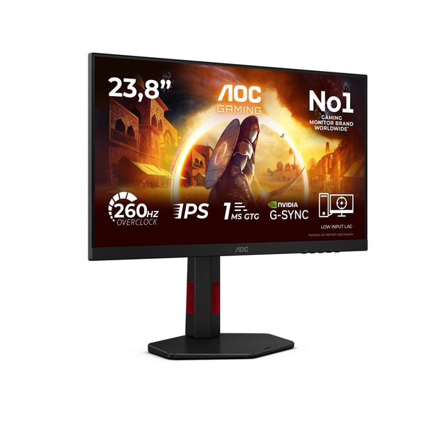 AOC 24G4ZR Gaming 23.8inch 16:9 Fast IPS 260Hz 1920x1080 HAS 130mm 2xHDMI 2.0 DP 1.4