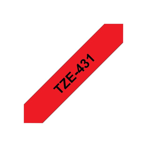 BROTHER TZE431 tape cassette 12mm 8m red black for P-touch 200 300 500 series