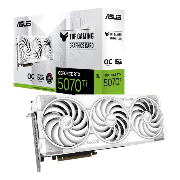 Graphics Card|ASUS|NVIDIA GeForce RTX 5070 Ti|16 GB|GDDR7|PCIE 5.0 16x|Triple slot Fansink|RTX5070TI-O16G-WHITE-GAM 13