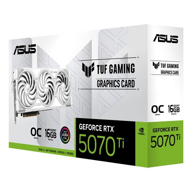 Graphics Card|ASUS|NVIDIA GeForce RTX 5070 Ti|16 GB|GDDR7|PCIE 5.0 16x|Triple slot Fansink|RTX5070TI-O16G-WHITE-GAM 32