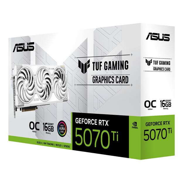 Graphics Card|ASUS|NVIDIA GeForce RTX 5070 Ti|16 GB|GDDR7|PCIE 5.0 16x|Triple slot Fansink|RTX5070TI-O16G-WHITE-GAM 22