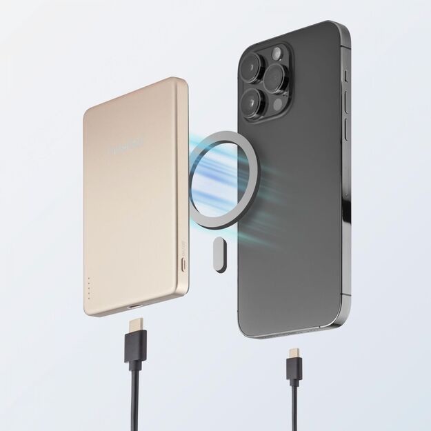 POWER BANK USB 5000MAH MAG/CHAMPAGNE 7344021 INTENSO