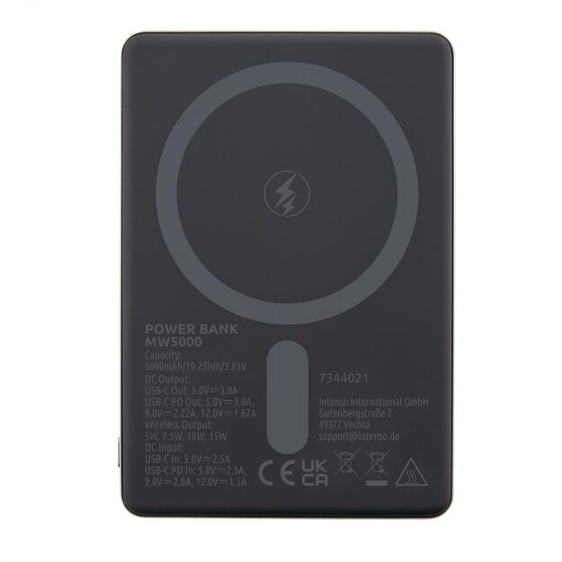 POWER BANK USB 5000MAH MAG/CHAMPAGNE 7344021 INTENSO