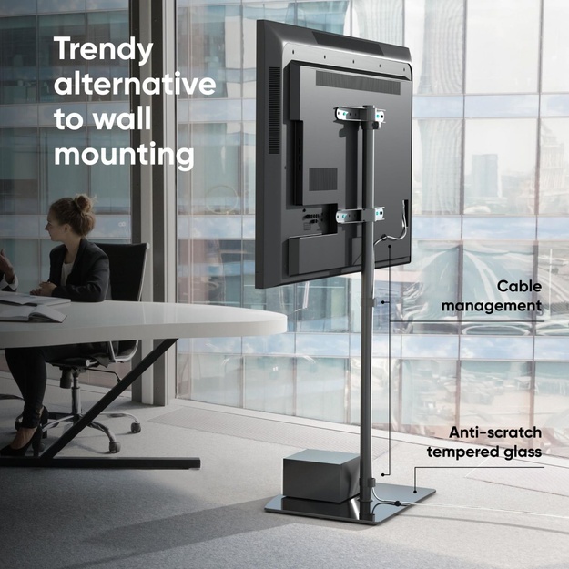 TV SET ACC FLOOR STAND /30-60 /BLACK TS5065-B ONKRON