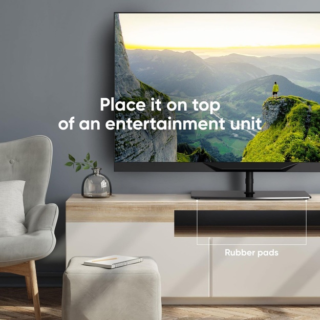 TV SET ACC FLOOR STAND /30-60 /BLACK TS5065-B ONKRON