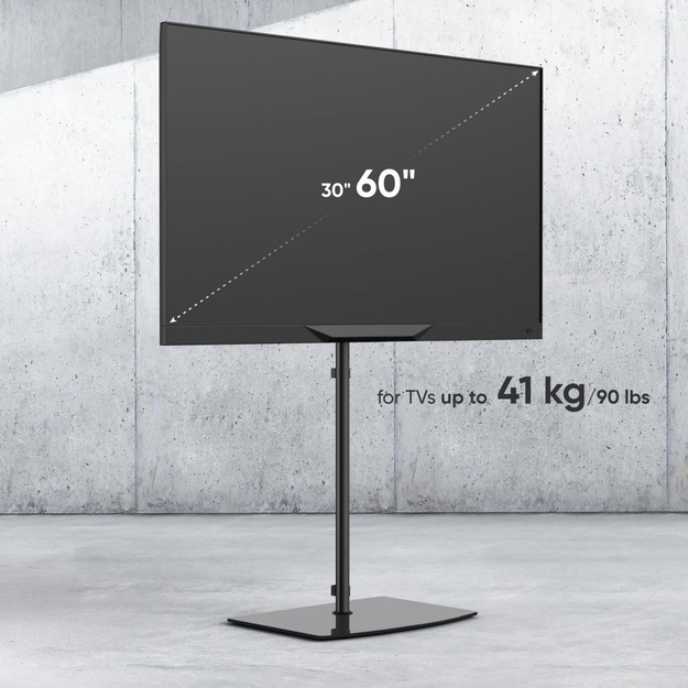 TV SET ACC FLOOR STAND /30-60 /BLACK TS5065-B ONKRON