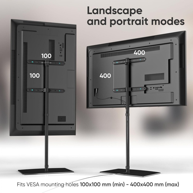 TV SET ACC FLOOR STAND /30-60 /BLACK TS5065-B ONKRON