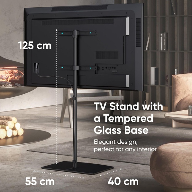 TV SET ACC FLOOR STAND /30-60 /BLACK TS5065-B ONKRON