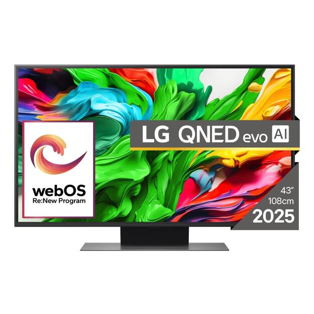 TV Set|LG|43 |4K/Smart|3840x2160|Wireless LAN|Bluetooth|webOS|Black|43QNED86A3C
