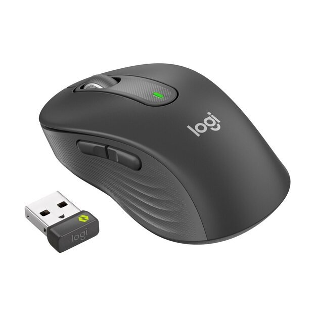 LOGITECH Signature M650 L for Business Mouse right-handed 5 buttons wireless Bluetooth 2.4 GHz Bolt USB receiver 7