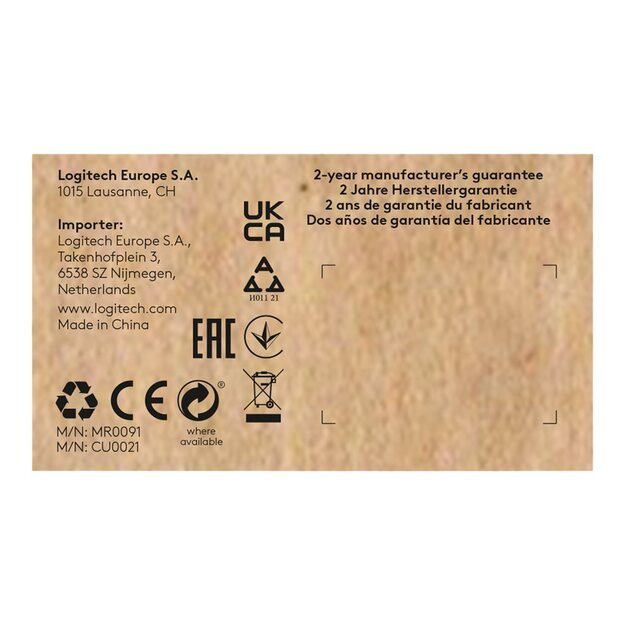 LOGITECH Signature M650 L for Business Mouse right-handed 5 buttons wireless Bluetooth 2.4 GHz Bolt USB receiver 1