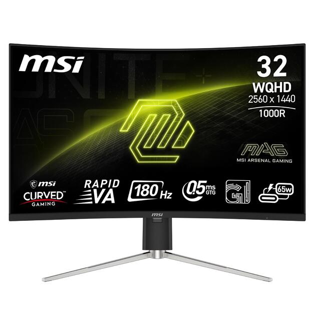 LCD Monitor|MSI|MAG 325CQRF QD E2|31.5 |Gaming/Curved|Panel VA|2560x1440|16:9|180 Hz|0.5 ms|Colour Black|MAG325CQRFQDE2 6