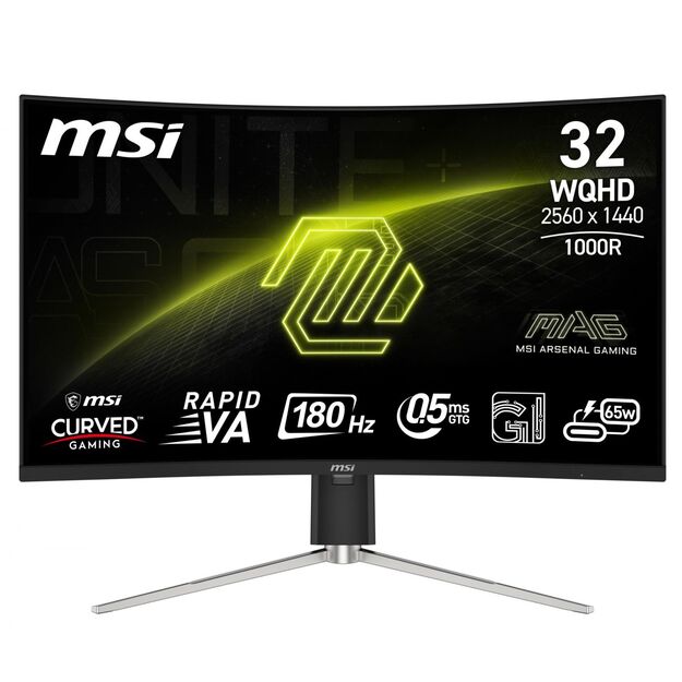 LCD Monitor|MSI|MAG 325CQRF QD E2|31.5 |Gaming/Curved|Panel VA|2560x1440|16:9|180 Hz|0.5 ms|Colour Black|MAG325CQRFQDE2 33