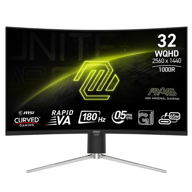 LCD Monitor|MSI|MAG 325CQRF QD E2|31.5 |Gaming/Curved|Panel VA|2560x1440|16:9|180 Hz|0.5 ms|Colour Black|MAG325CQRFQDE2 5