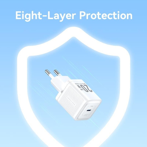 MOBILE CHARGER WALL 20W USB-C/1P WHITE FEPW0-EU VENTION