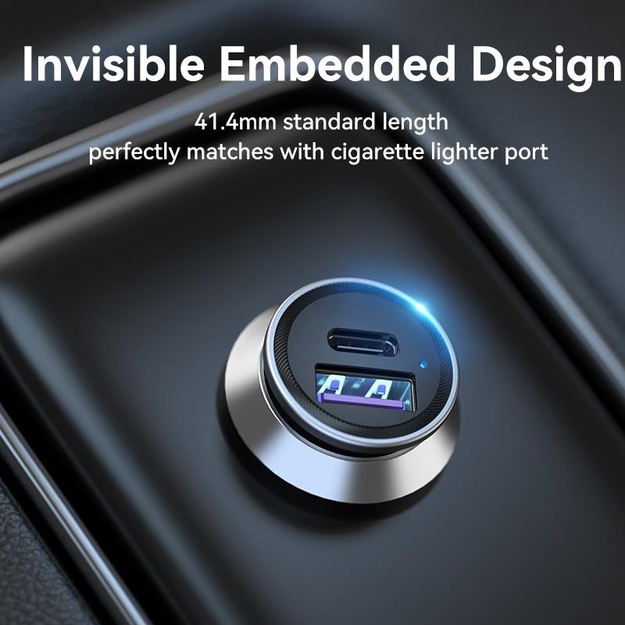 MOBILE CHARGER CAR USB/2P GRAY FFBH0 VENTION