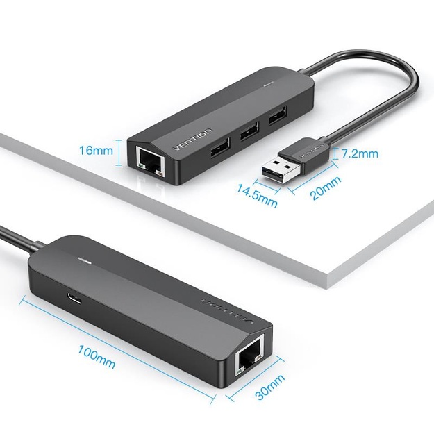 I/O HUB USB2.0 3PORT/0.15M CHPBB VENTION