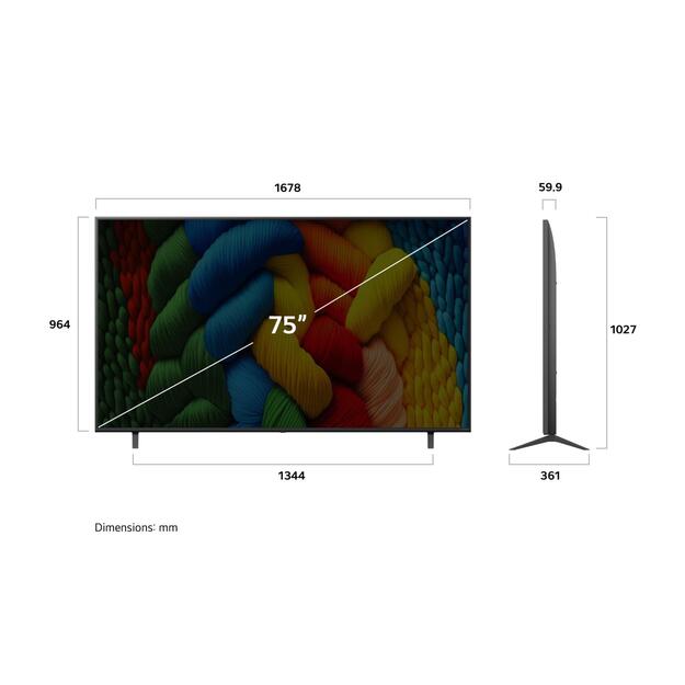 TV Set|LG|75  |4K Ultra HD|3840 x 2160 pixels|Flat|16:9|LED|75NANO80A3B 2