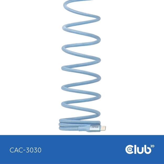CABLE USB-C TO USB-C 2M/MAGNETIC BLUE CAC-3030 CLUB3D 2