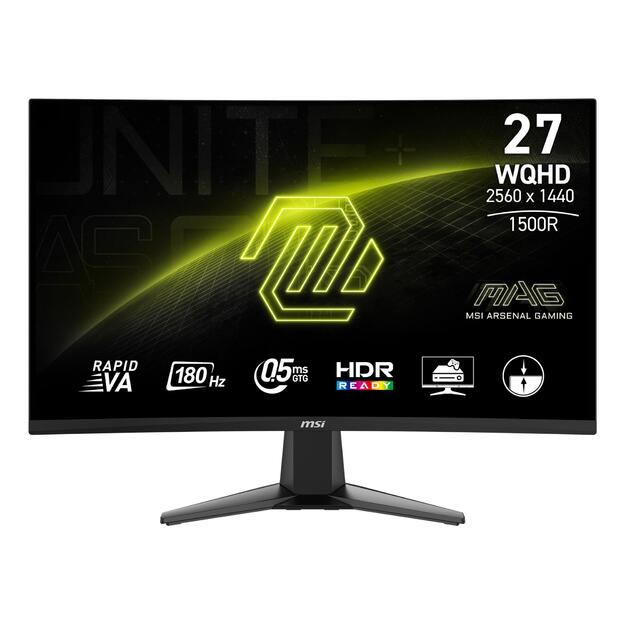 LCD Monitor|MSI|27  |2560 x 1440 pixels|Quad HD|Native aspect ratio 16:9|LCD|Curved|MAG27CQ6F