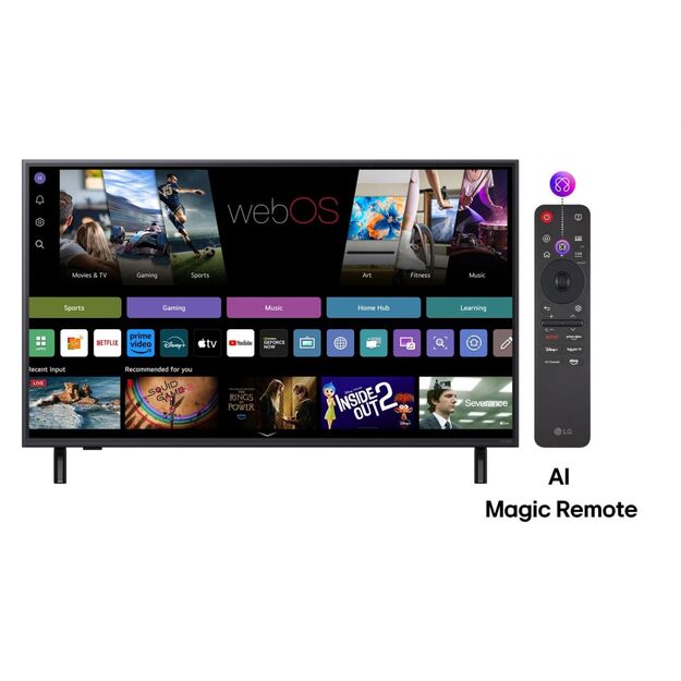 TV Set|LG|43 |4K/Smart|3840x2160|Wireless LAN|Bluetooth|webOS|Black|43QNED82A3B 1