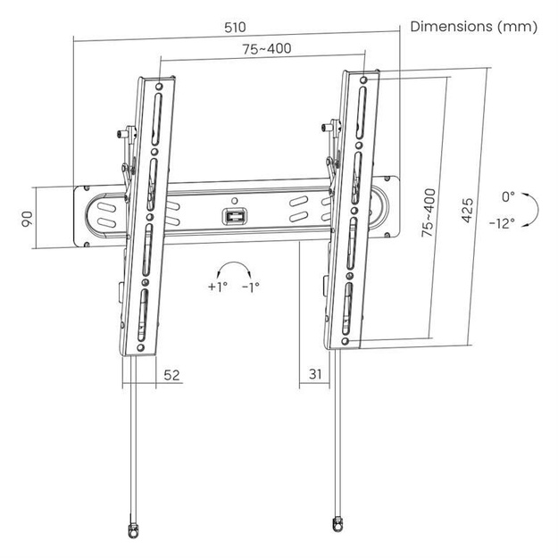 TV SET ACC WALL MOUNT 32-65 /WM-65T-PRO-01 GEMBIRD