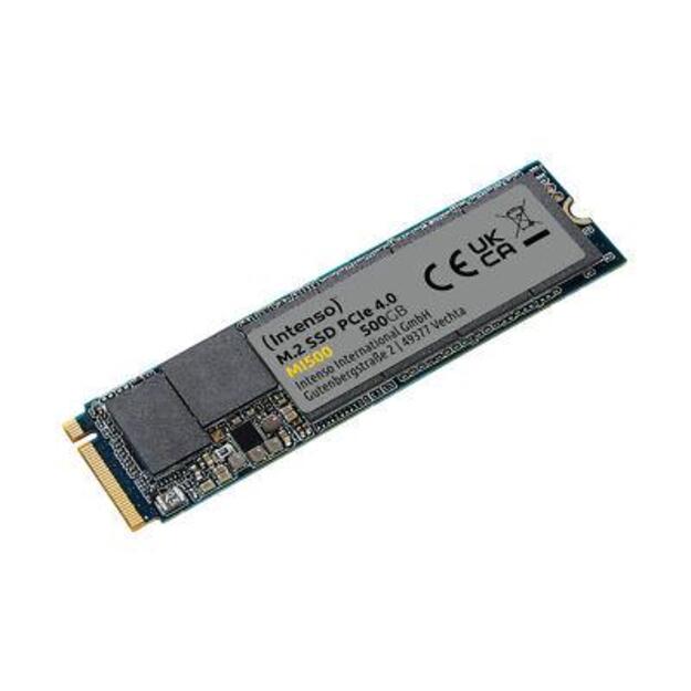SSD|INTENSO|MI500|500GB|M.2|NVMe|3D NAND|Write speed 4000 MBytes/sec|Read speed 5300 MBytes/sec|4mm|TBW 300 TB|MTBF 1500000 hours|3836450