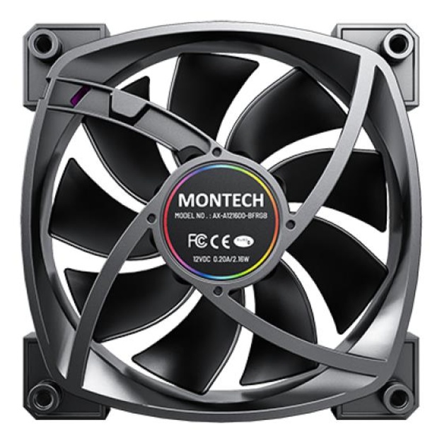 CASE FAN 120MM/AX120 PWM BLACK 3 IN 1 MONTECH