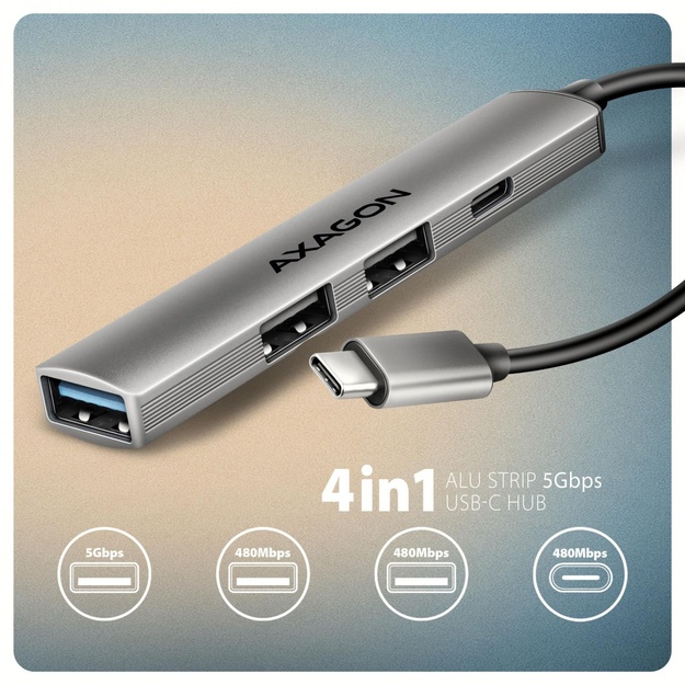 I/O HUB USB3.2 4PORT/0.12M HUE-STC AXAGON