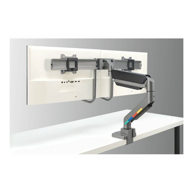 KENSINGTON SmartFit dual monitor arm with crossbar and handle 12