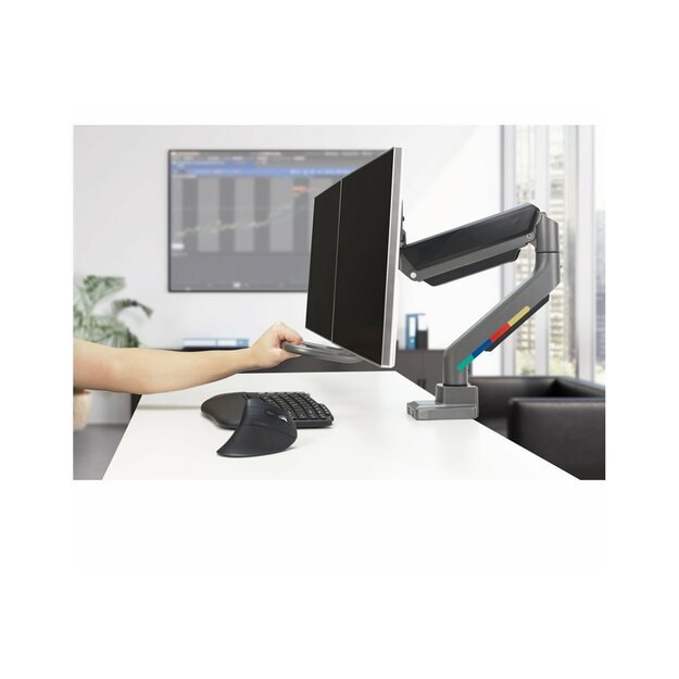 KENSINGTON SmartFit dual monitor arm with crossbar and handle 5