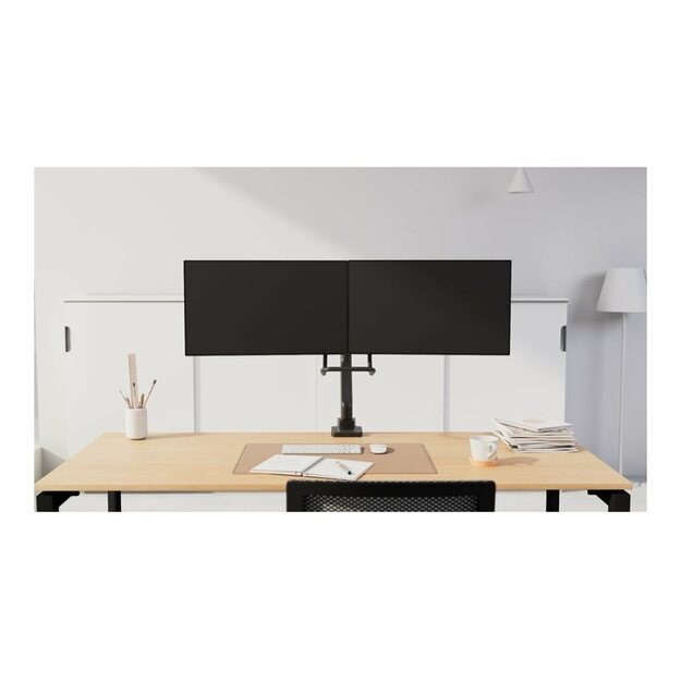 KENSINGTON SmartFit dual monitor arm with crossbar and handle 1