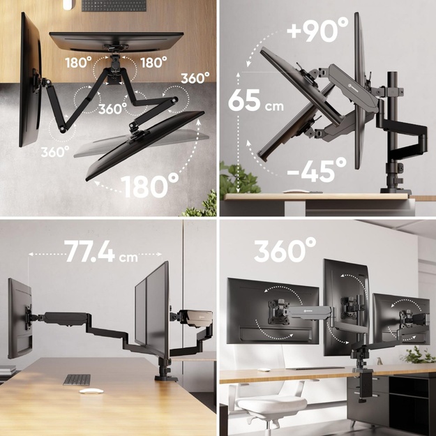 MONITOR ACC DESK MOUNT/13-32  BLACK G280-B ONKRON