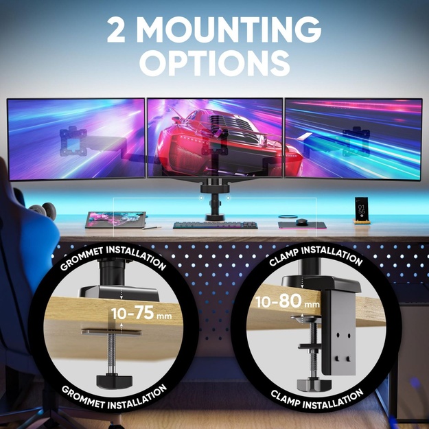 MONITOR ACC DESK MOUNT/13-32  BLACK G280-B ONKRON