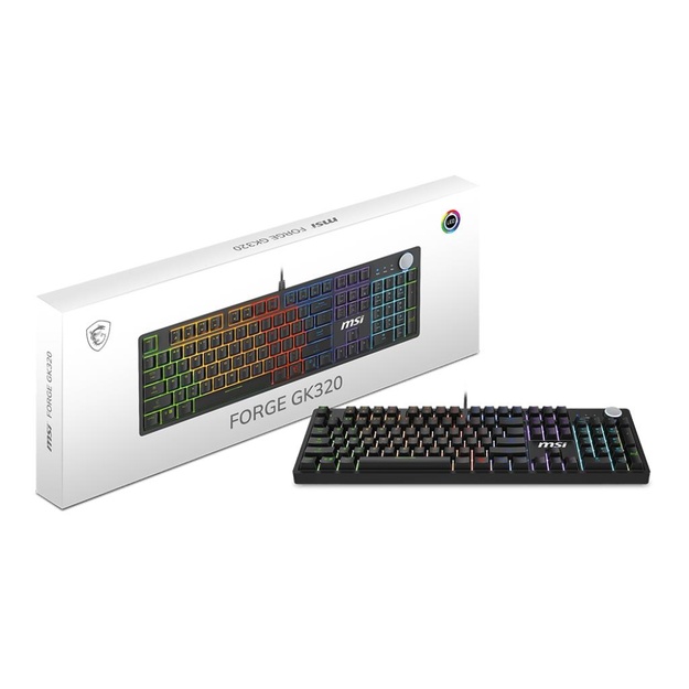 KEYBOARD GAMING BLACK US/FORGE GK310 RED MSI