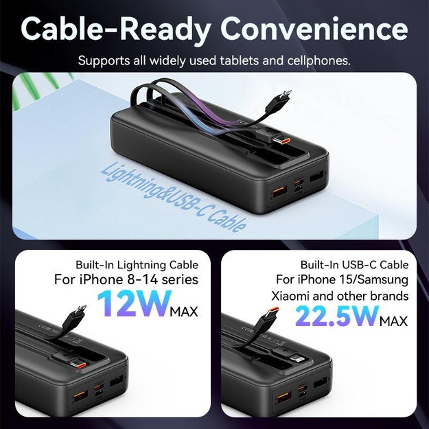 POWER BANK USB 20000MAH 22.5W/BLACK FHPB0 VENTION