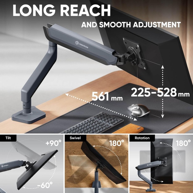 MONITOR ACC DESK MOUNT/17-45  GRAPHITE G95-G ONKRON