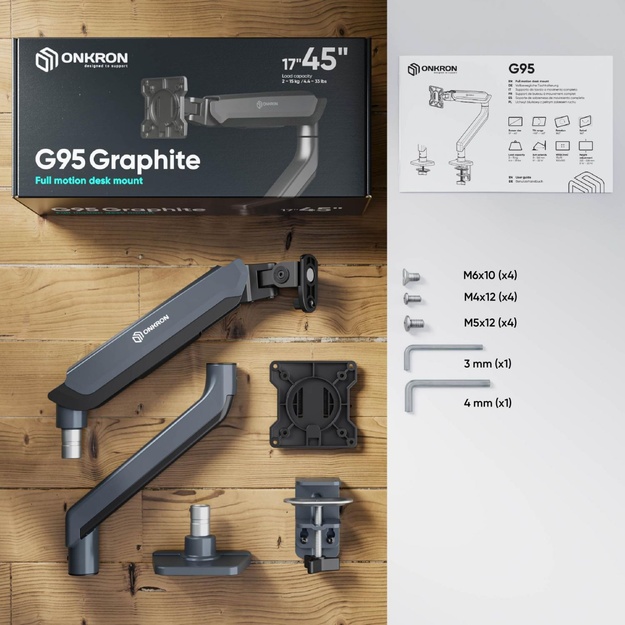 MONITOR ACC DESK MOUNT/17-45  GRAPHITE G95-G ONKRON
