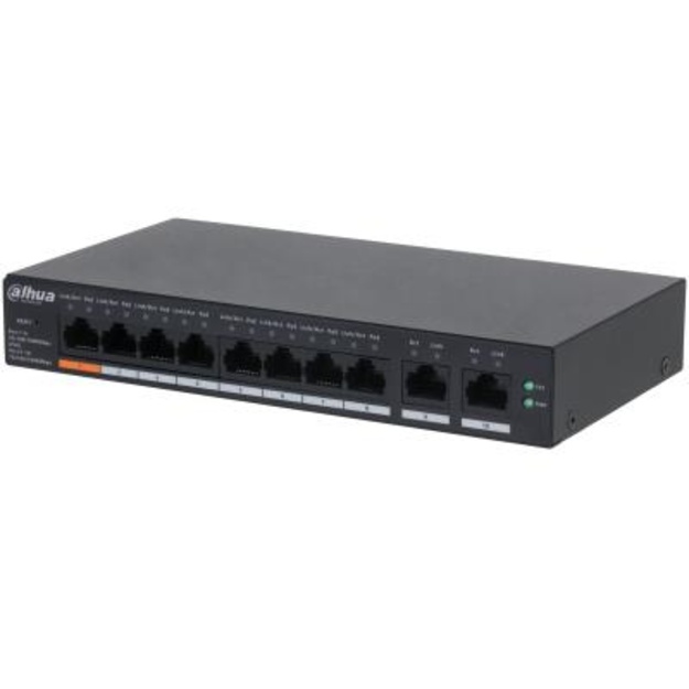Switch|DAHUA|CS4010-8GT-60|Switch type Managed|Switch layer L2|Form factor Desktop/Wall-Mounting|10xRJ-45 ports|RJ-45 Ports Type Gigabit Ethernet (10/100/1000)|Power over Ethernet (PoE) Yes|8xPower over Ethernet (PoE) ports quantity|Total Power over Ether