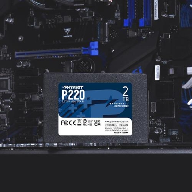 SSD|PATRIOT|P220|2TB|SATA|Write speed 500 MBytes/sec|Read speed 550 MBytes/sec|2,5 |TBW 960 TB|P220S2TB25