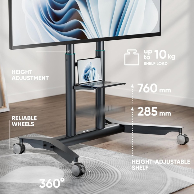 TV SET ACC MOBILE STAND/55-90 /GRAPHITE TS1871-G ONKRON