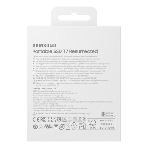 External SSD|SAMSUNG|Read speed 1050 MB/s|Write speed 1000 MB/s|2000 GB|MU-PD2T0G/WW