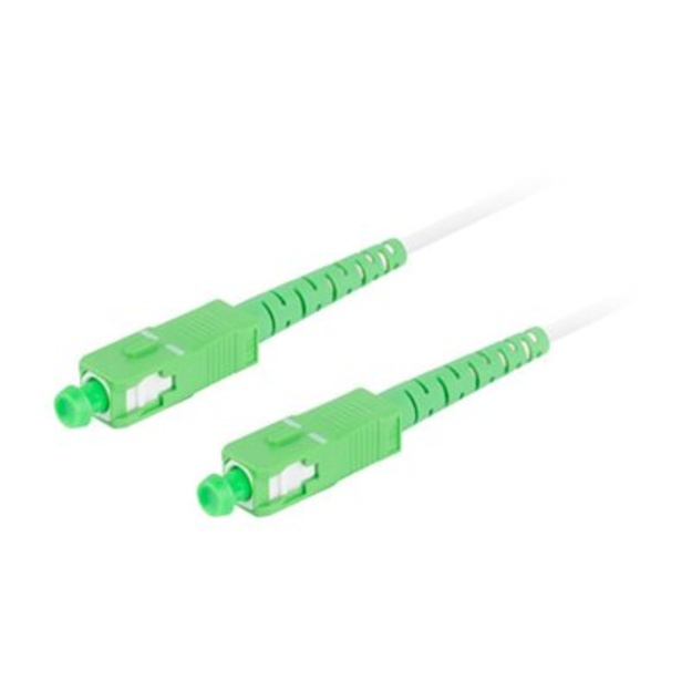 LANBERG fiber optic patchcord SM SC/APC-SC/APC simplex 25m LSZH g657a2 3.0mm white