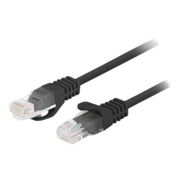 LANBERG Patchcord Cat.6 UTP 2m black 10-pack