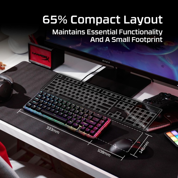 KEYBOARD ORIGINS 2 65 RGB/BLACK B4QS3AA#ABA HYPERX
