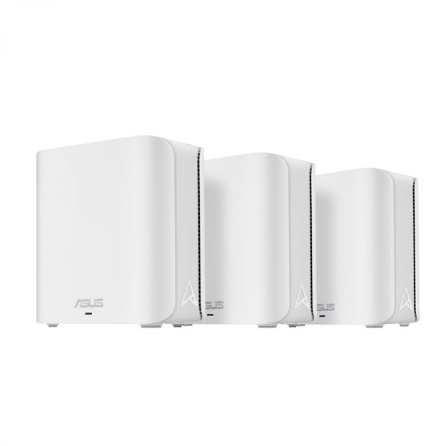 Wireless Router|ASUS|ZenWiFi BD4|Product type Mesh router|Qtty 3 pc(s)|Wi-Fi band Dual-band (2.4 GHz / 5 GHz)|Wi-Fi 7 (802.11be)|Ethernet WAN Yes|2xEthernet LAN (RJ-45) ports|WLAN speed 2882 Mbit/s|Internal memory 512 MB|Flash memory 128 MB|White|90IG0960