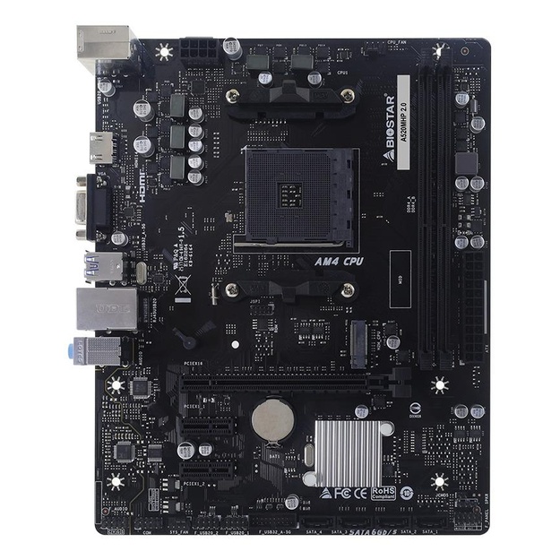 Mainboard|BIOSTAR|AMD A520|Socket AM4|micro ATX|RAM DDR4-SDRAM|2xSlots|1xNumber of M.2 (M) slots|A520MHP2.0